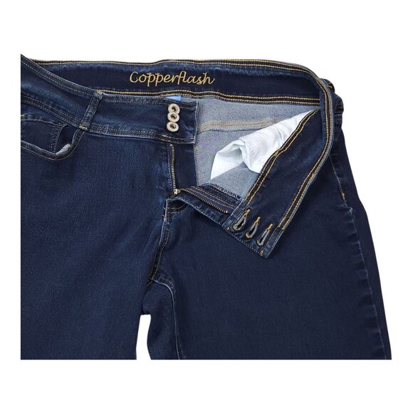 Copperflash Nolita Mid Rise Curvy Ankle Skinny Jeans Plus Size 20W 3 Buttons - Picture 4 of 8